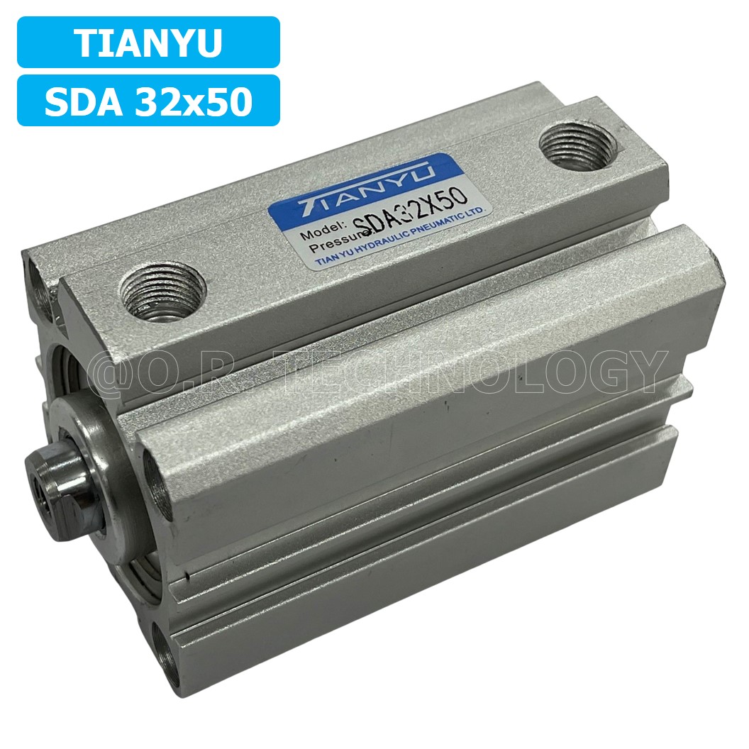 (1ชิ้น) SDA 32x50 กระบอกลมคอมแพค กระบอกลม รุ่นคอมแพค Compact Air Cylinder SDA Series แบบคอมแพค