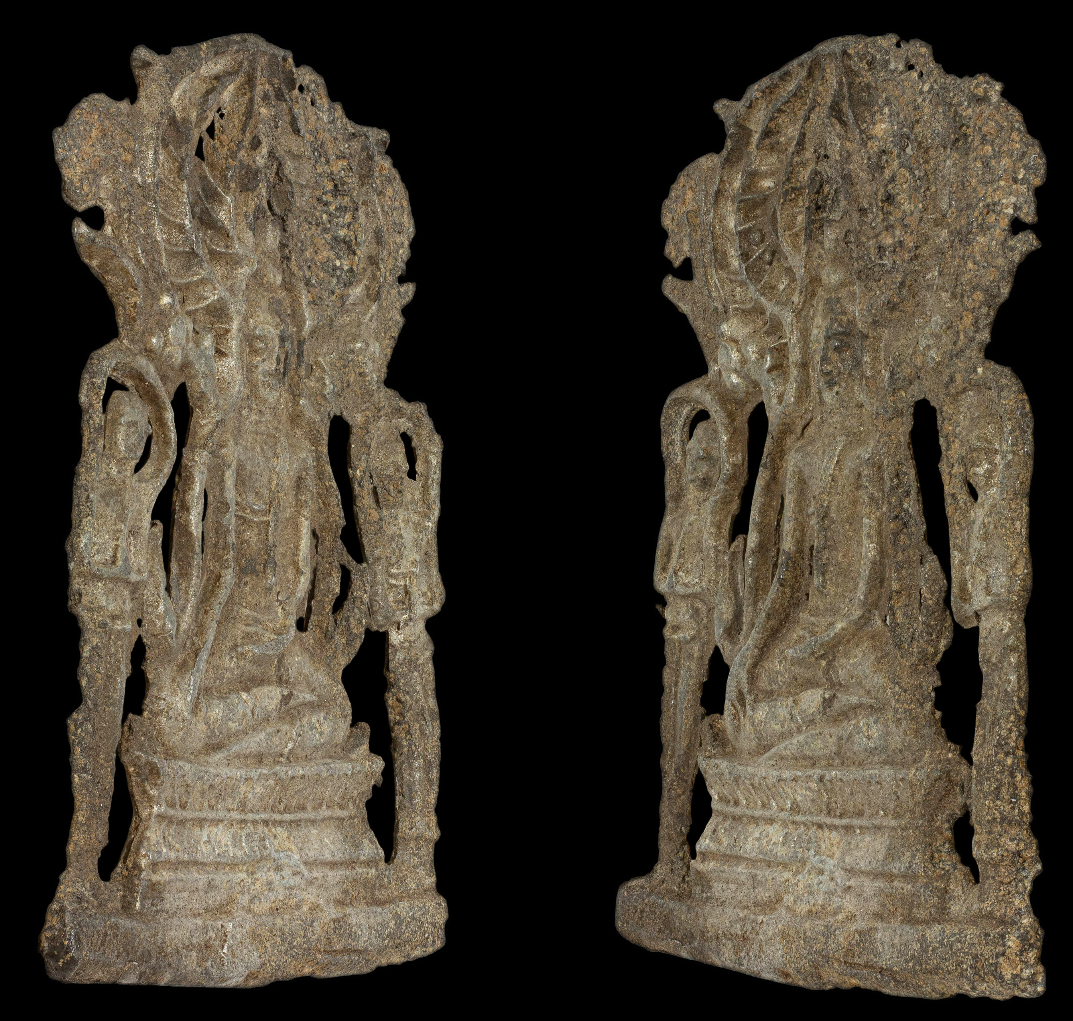 พระปรุหนัง พิมพ์บัวเบ็ด เนื้อชินเงิน จังหวัดอยุธยา