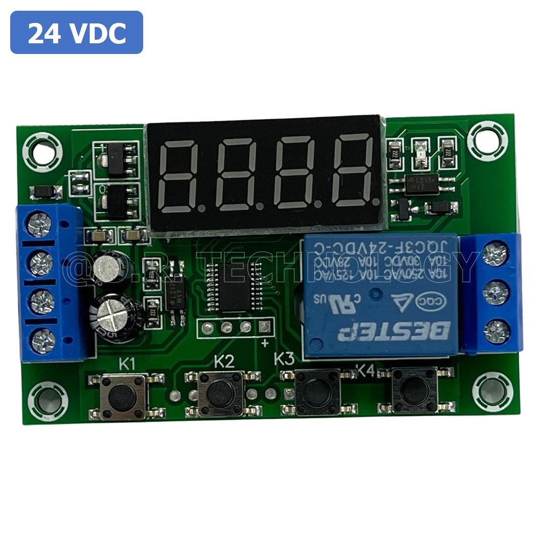 (1ชิ้น) BA296 24VDC 1 Channel Relay Module Delay Timer Control Switch Board YYC-2S โมดูลตั้งเวลา โมดูลปรับเวลา
