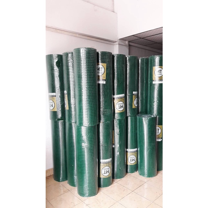 ลวดตาข่ายสี่เหลี่ยม ลวดตาข่าย ตาข่ายกรงไก่ ตาข่ายกรงนก MT ทอง ตาข่ายเคลือบ PVC ตาข่ายลวดอเนกประสงค์ปูพื้นผนัง