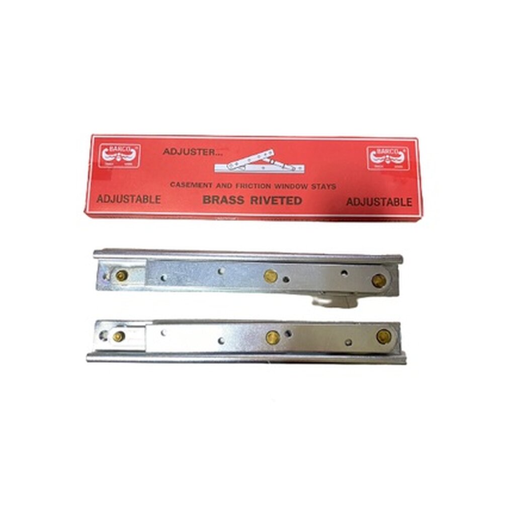 บานพับหน้าต่างสีเงิน BARCO (กล่อง: 1 ชุุด) พร้อมน็อต