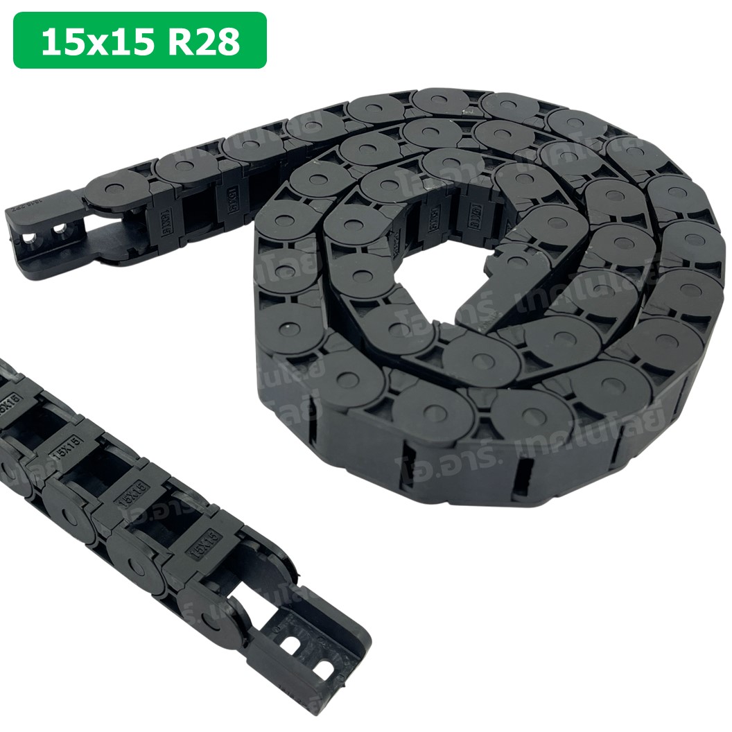 DC-15x15 R28 รางกระดูกงู รางสายไฟ 15x15x1000mm Drag chain engraving machine รางกระดูกงูร้อยสายไฟ Cable Dragchain รางร้อยสายไฟ