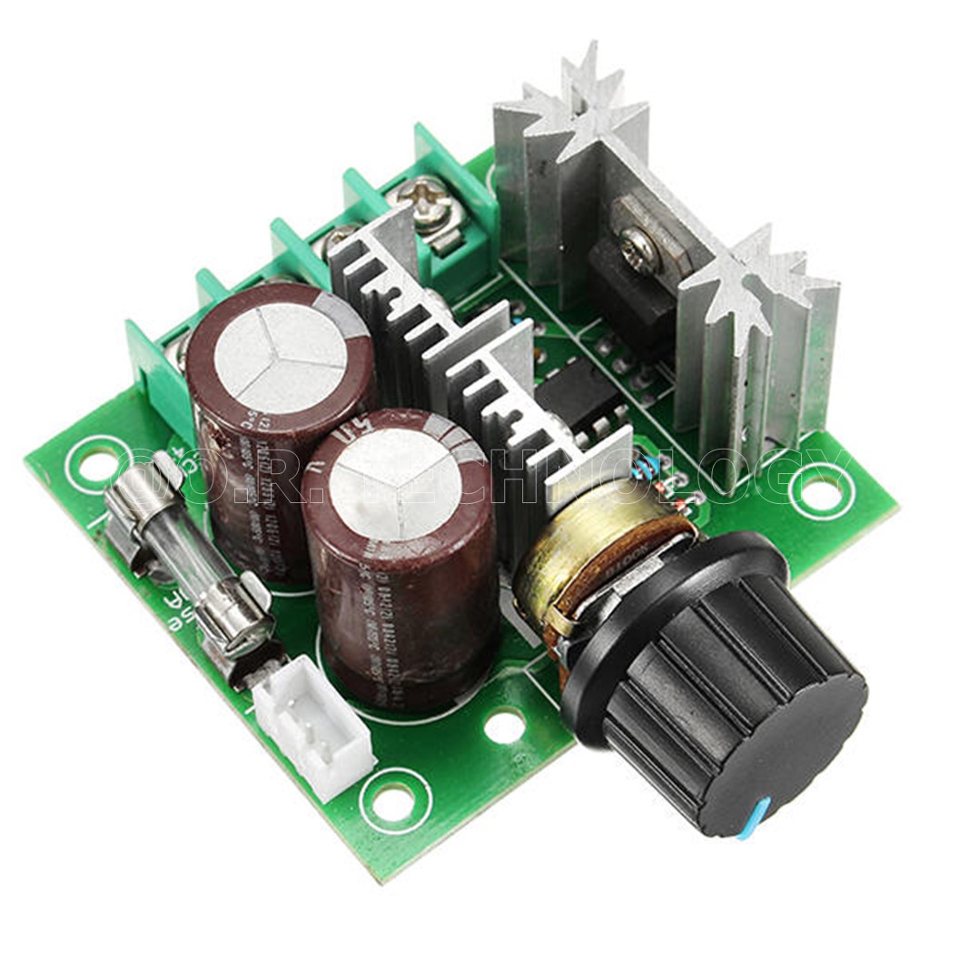 (1ชิ้น) NA599 ที่ควบคุมความเร็ว PWM มอเตอร์ ปรับค่าได้ DC Motor PWM Speed Control Switch Governor with Potentiometer Bracket (Input Voltage 12-40VDC 10A)