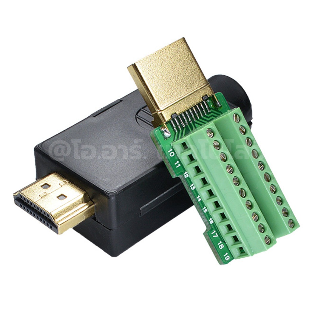 HDMI-01 หัวแปลง HDMI แบบมีที่หุ้ม HDMI Terminal board Connector with Shell HDMI adapter High-Definition Multimedia Interface