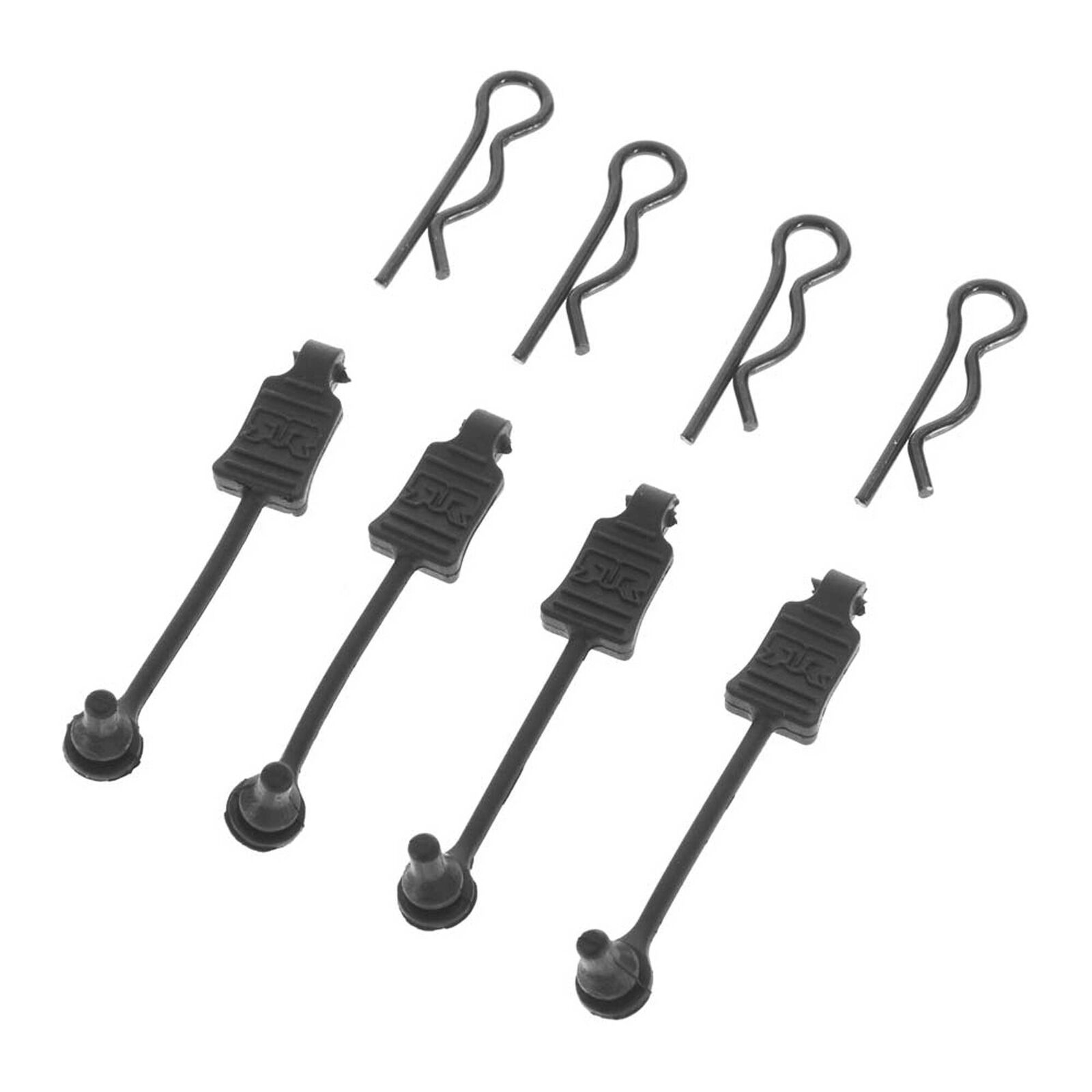 ARAC3447 (Ref. AR390178) Body Clip Retainer 1/8 Scale Black (4)