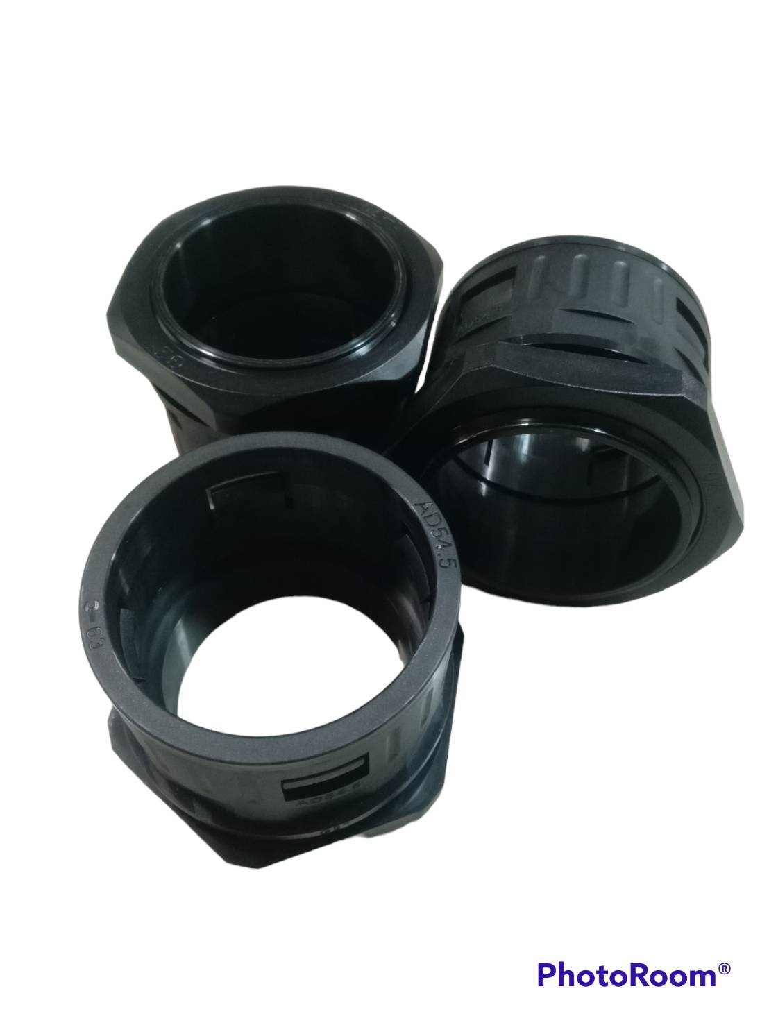 M16 3/8" ข้อต่อสวมเร็ว สำหรับท่ออ่อนสีดำกันน้ำ PP PE PA size AD 15.8 mm.