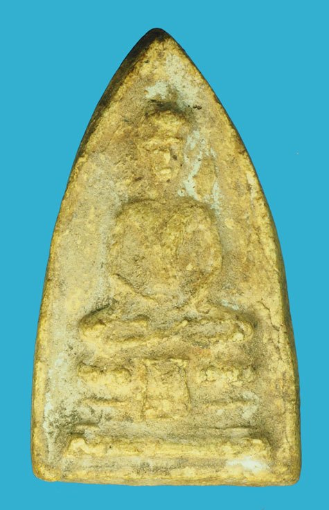 *40341 พระพิมพ์วัดสามปลื้ม พระครูสุพจน์ วัดสุทัศน์ กรุงเทพ ปี 2485 หลังเรียบ เนื้อผงน้ำมัน 9