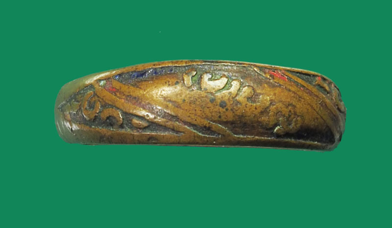 *32063 แหวนลงยาสภาพใช้ หลวงพ่อจง วัดหน้าต่างนอก อยุธยา 50 (ขายแล้ว)