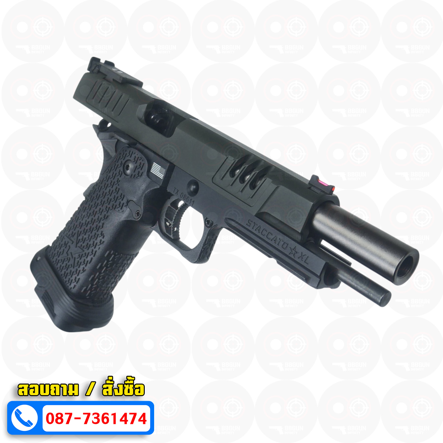 ปืนบีบีกันอัดแก๊ส Army Armament R611 STACCATO XL 2011 BB GUN