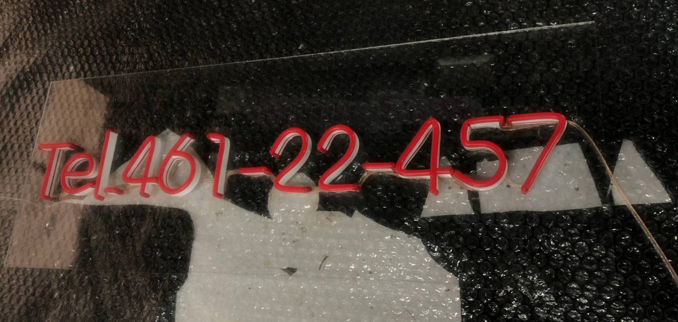 ป้ายไฟนีออนดัดledflexแสงไฟสีแดง ป้ายเบอร์โทรศัพท์