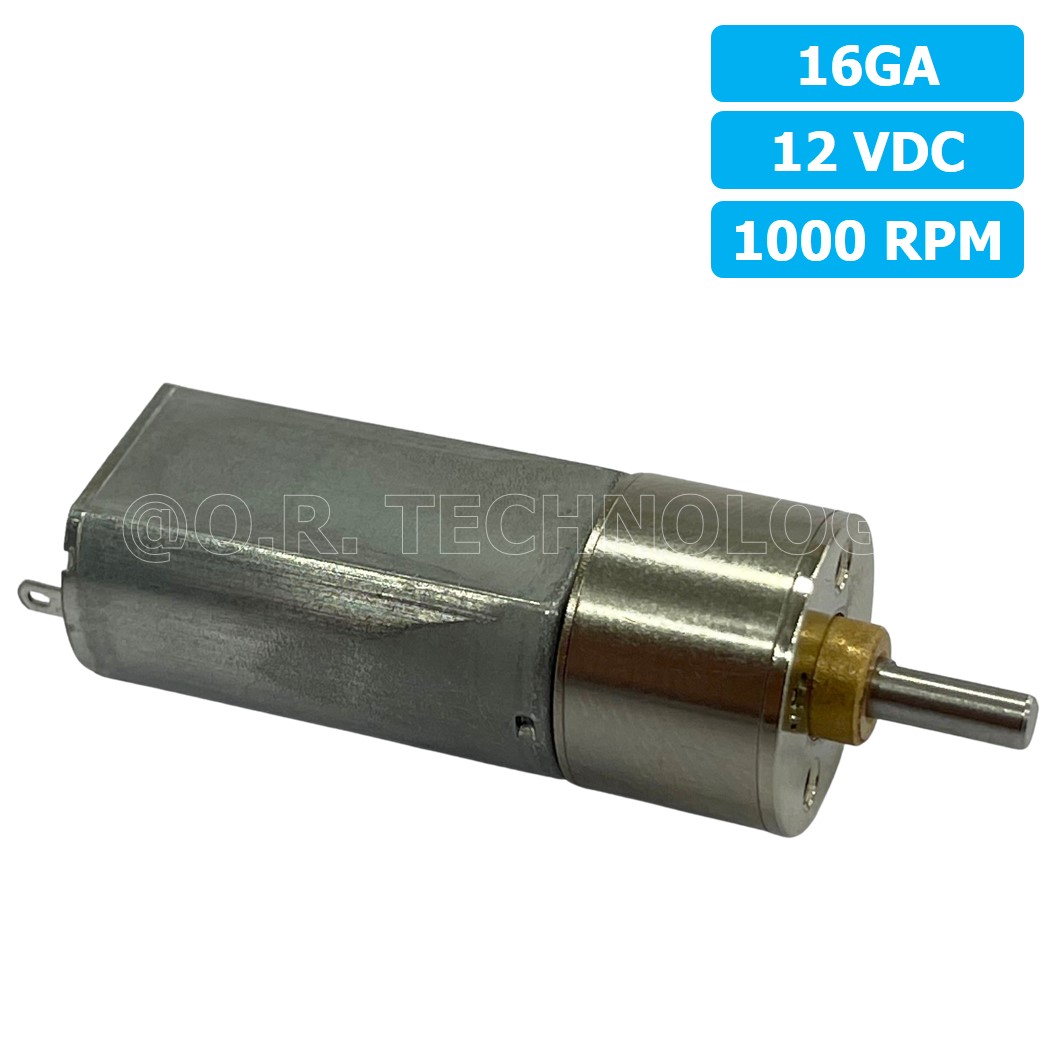 (1ชิ้น) XU910 มอเตอร์ มอเตอร์เกียร์ 16GA 12VDC 1000RPM Gear Motor DC 16GA แกนขนาด 3mm D Shaft มอเตอร์ทดเฟือง มอเตอร์รถ