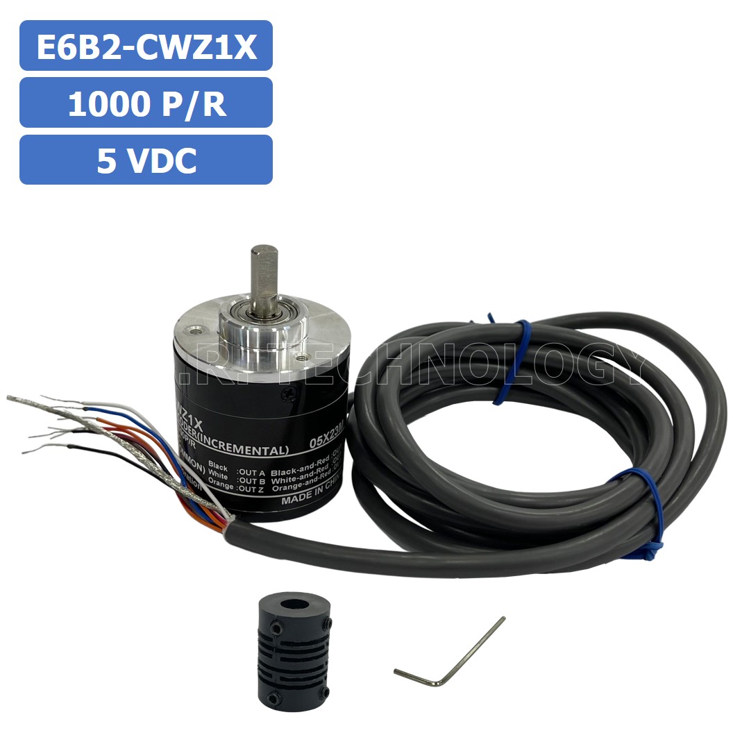 (1ชิ้น) E6B2-CWZ1X 1000P/R 5VDC โรตารี่เอ็นโค้ดเดอร์ ROTARY ENCODER INCREMENTAL