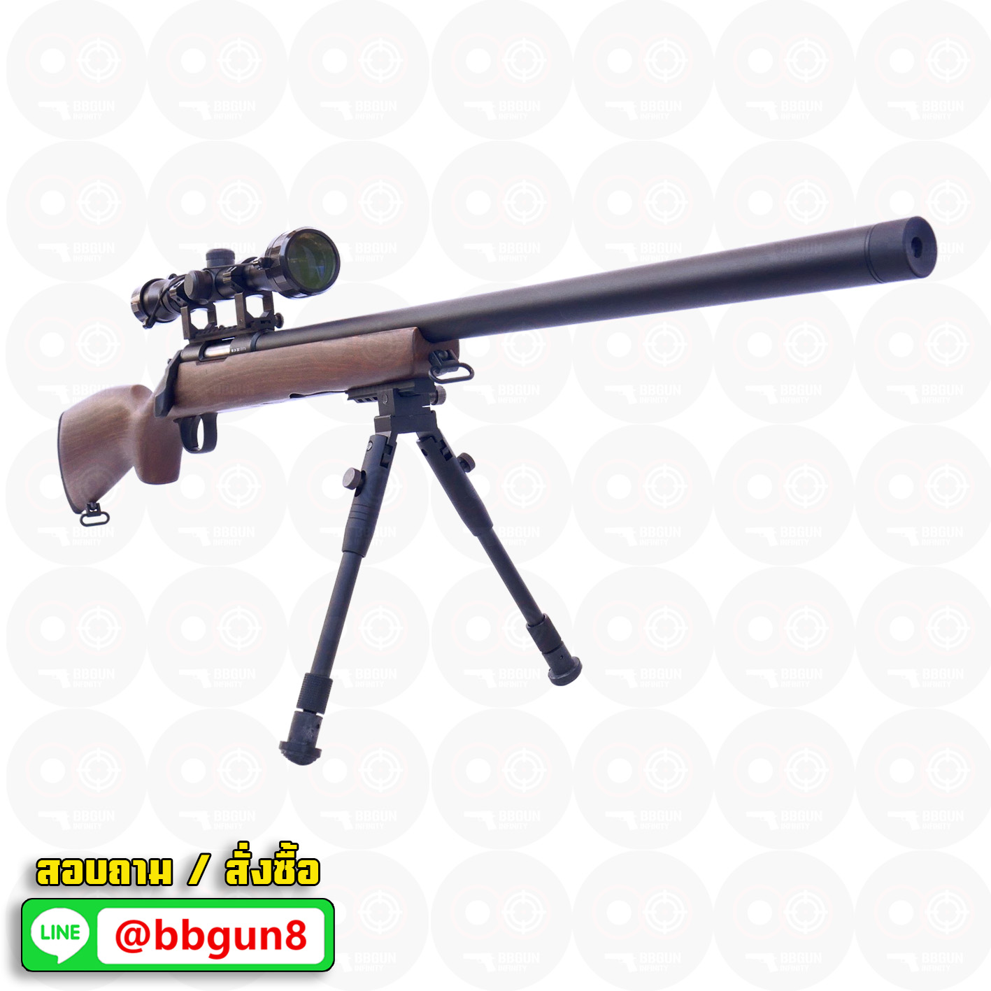 บีบีกันสไนเปอร์ไรเฟิล Double Bell 202 VSR-10 พันท้ายไม้แท้ Air Cocking - Real Wood BB GUN Sniper Rifle