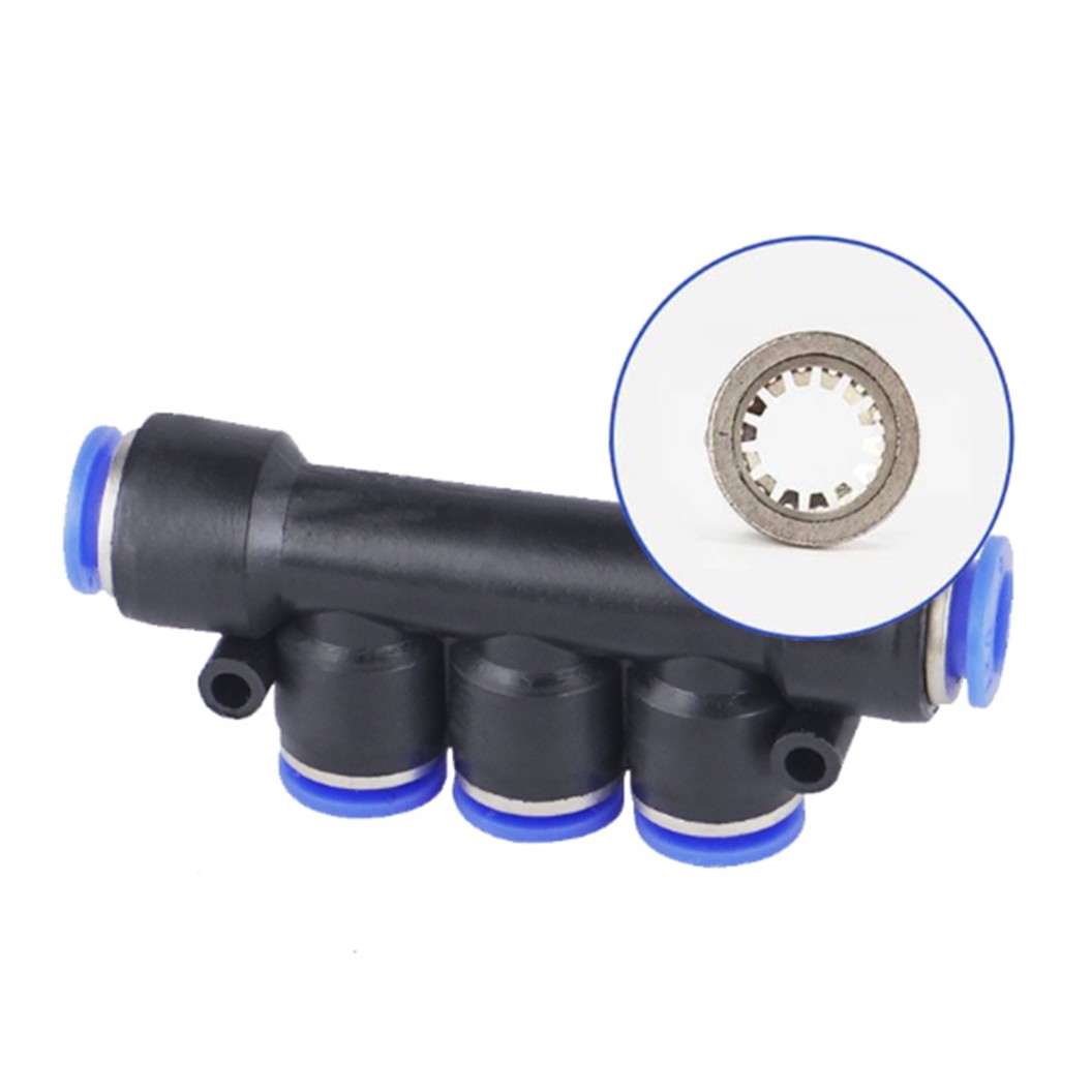PK ข้อต่อลม 5 ทาง Air Fitting Connector PK Union 5 way ข้อต่อสายลม PK-4/PK-6/PK-8/PK-10/PK-12 ข้อต่อท่อลม แบบ 5ทาง ห้าทาง ข้อต่อนิวเมติก Pneumatic