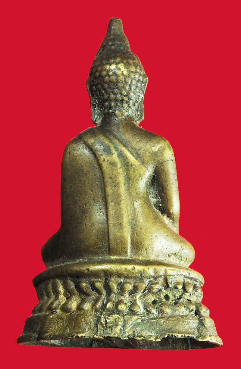 *28131 พระรัตนะ ไม่มีรักทอง ขนาดหน้าตัก 1.2 นิ้ว สูง 2.5 นิ้ว เนื้อทองเหลืองเก่า 2