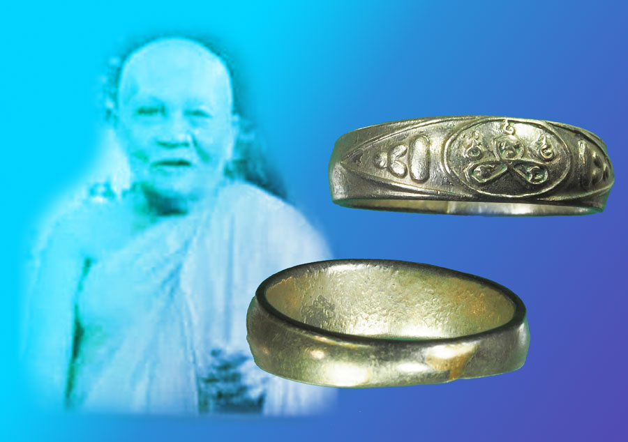 *32069 แหวนหลวงพ่อจาด วัดบางกระเบา ปราจีนบุรี ชุบนิเกิล(ขายแล้ว) 48