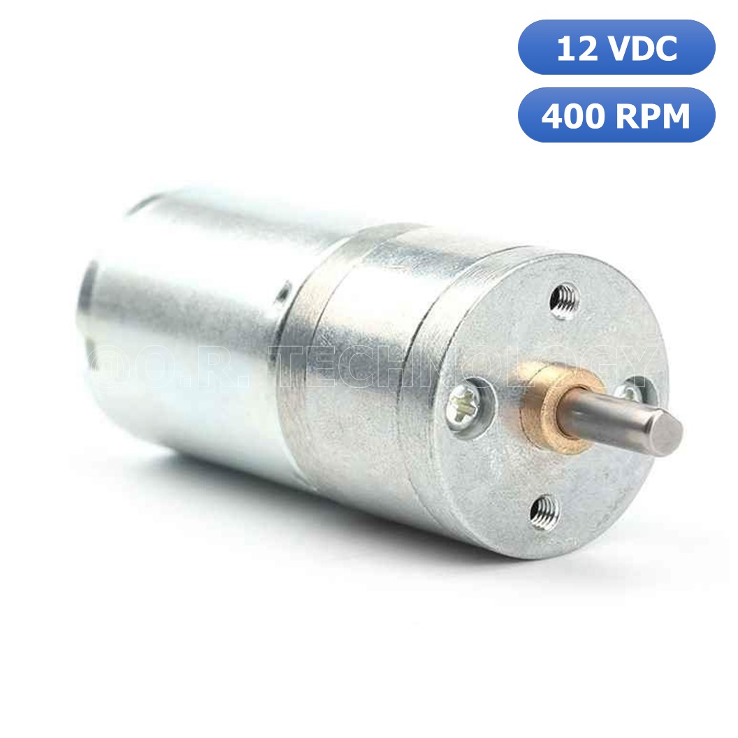 (1ชิ้น) JB361 มอเตอร์ มอเตอร์เกียร์ มอเตอร์อเนกประสงค์ 25GA-370 12VDC 400RPM DC Gear Motor (Shaft D, 4mm)