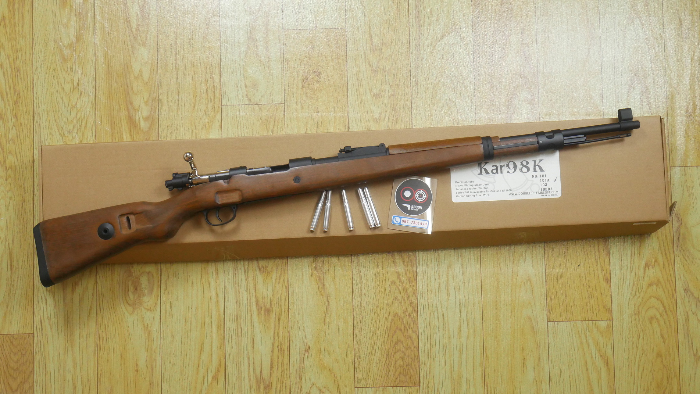 บีบีกันสไนเปอร์ไรเฟิล Double Bell 101A Kar98K คัดปลอกได้ พันท้ายไม้แท้ BB GUN Sniper Rifle