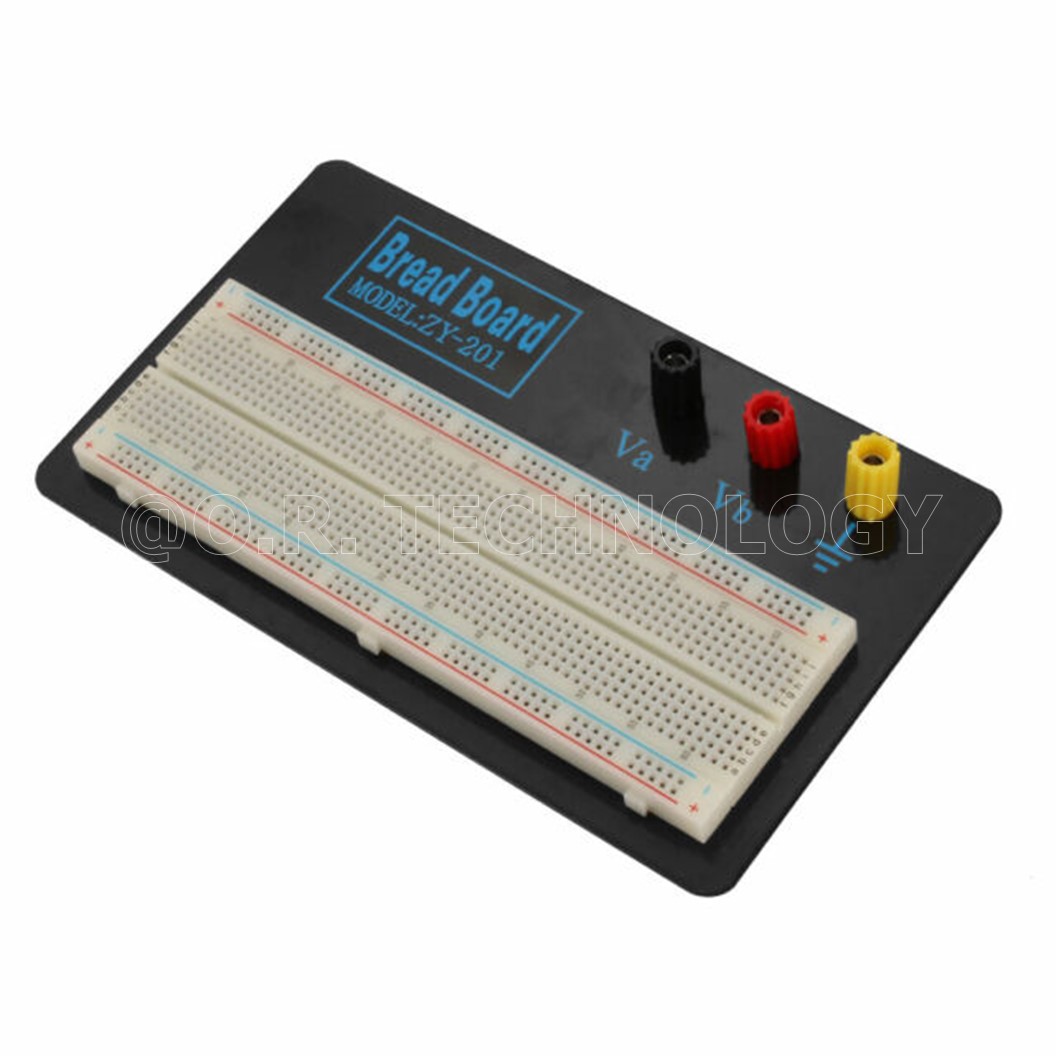 (1ชิ้น) AA248 บอร์ดทดลอง โฟโต้บอร์ด ขนาด 830 ช่อง ZY-201 830 Points Soldless Breadboard