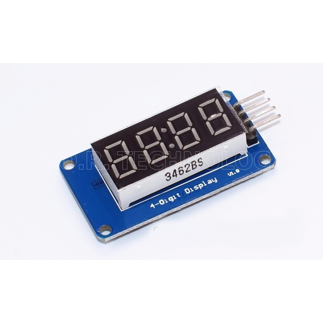 (1ชิ้น) NA042 โมดูลจอแสดงตัวเลข โมดูลนาฬิกา 4 หลัก โมดูลจอแอลอีดีแสดงตัวเลข 4 Bits TM1637 Red LED Display Module & Clock (4-digit 7-segment display module)