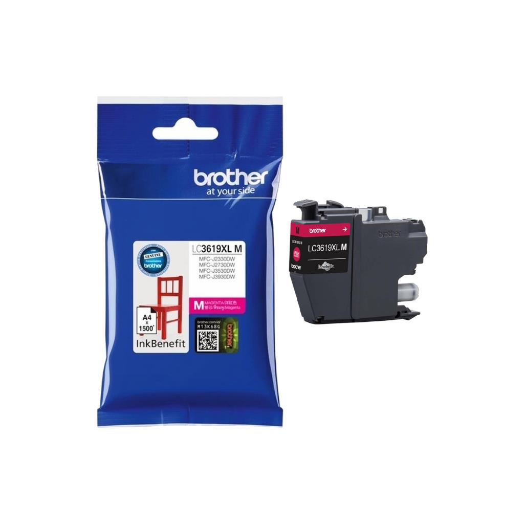 ตลับหมึกอิงค์เจ็ท Brother แท้ LC3619XL M สีแดงม่วง