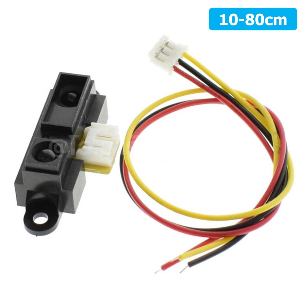 AB064 เซนเซอร์วัดระยะทาง GP2Y0A21YK0F 10-80cm IR Distance Sensor + Cable โมดูลวัดระยะทาง Infrared Sensor
