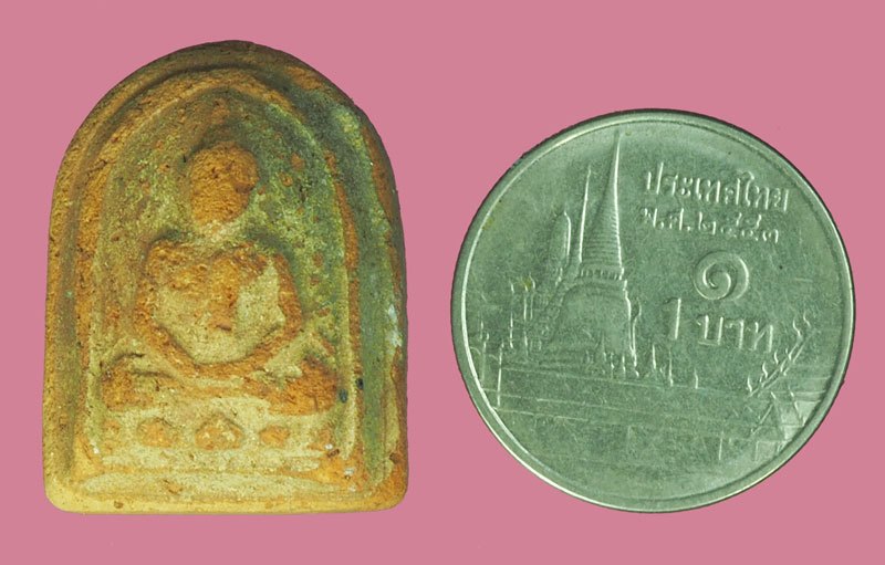 *39009 พระพิมพ์ปางสมาธิ เนื้อดินเก่าไม่ทราบที่และปีสร้าง 9.1