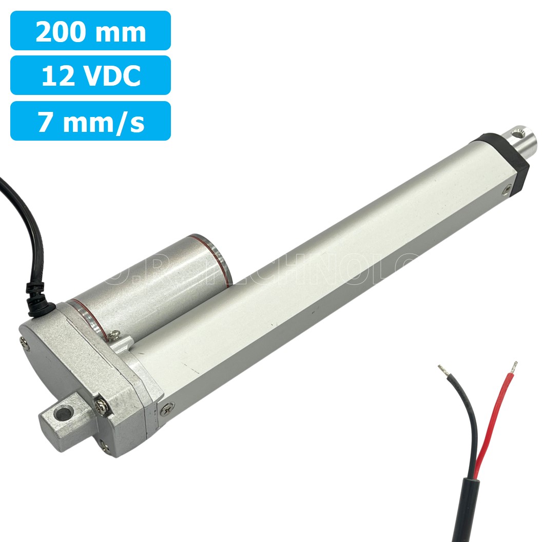 (1ชิ้น) NC482 มอเตอร์ก้านชัก พัตเตอร์ไฟฟ้า ระยะชัก 200mm 7mm/s 1500N 12VDC Electric Linear Actuator Putter DC 12V Stroke Length 200mm