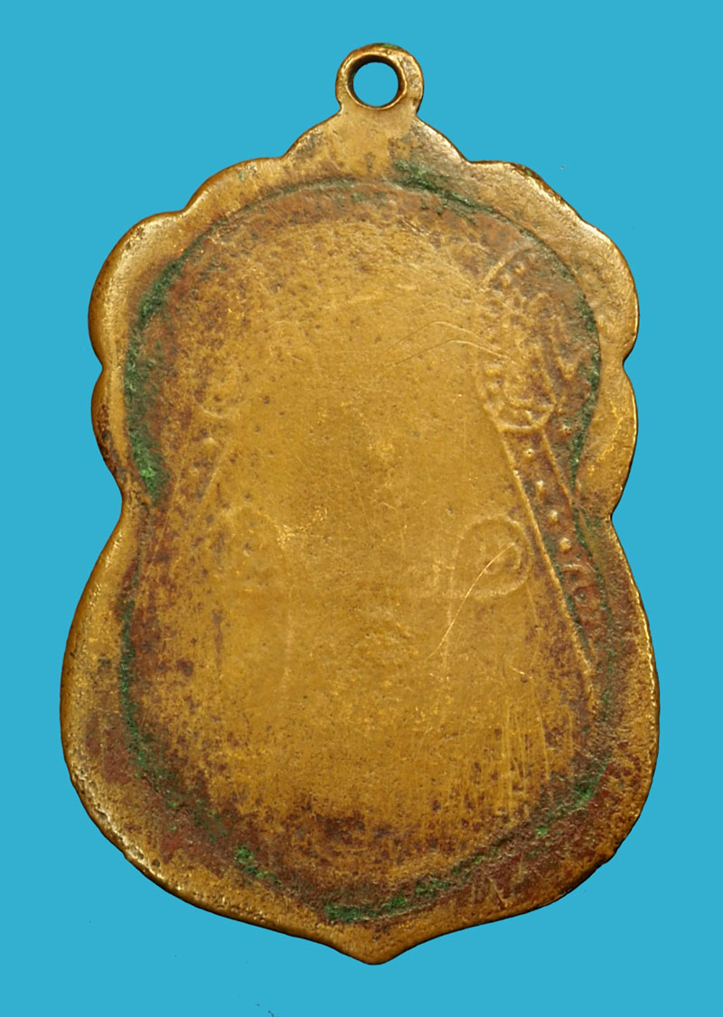 ขายแล้ว*36066 เหรียญหลวงปู่เอี่ยม วัดหนัง สภาพใช้ พิมพ์หน้าแปลก ไม่ทราบปี เนื้อทองแดง 10