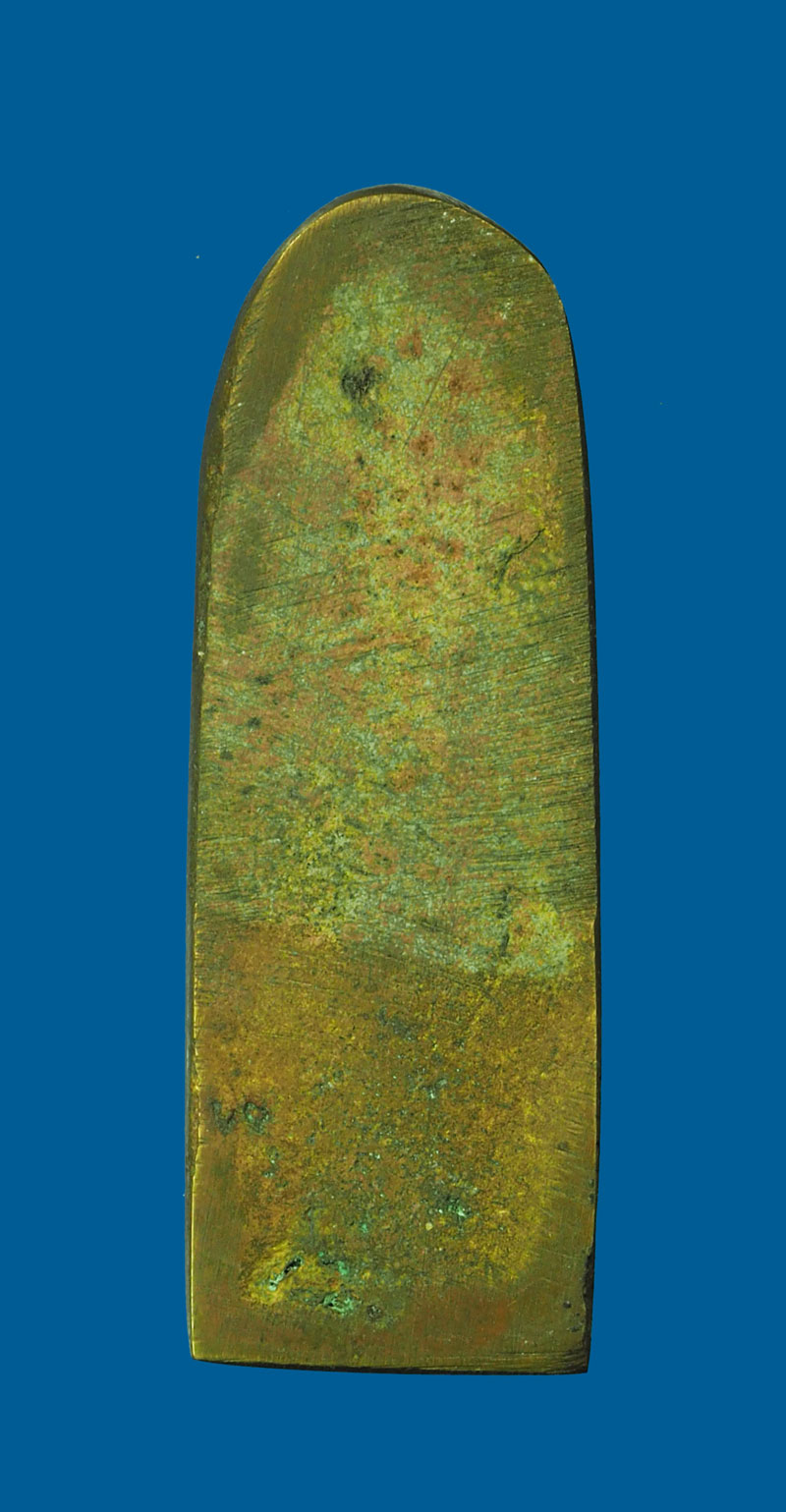 *31174 พระพุทธลีลาข้างเม็ด เนื้อทองเหลืองหล่อโบราณ เก่ามีสนิมซ่าแดงขึ้นเป็นจุดๆๆ ไม่ทราบที่และปีสร้าง 8