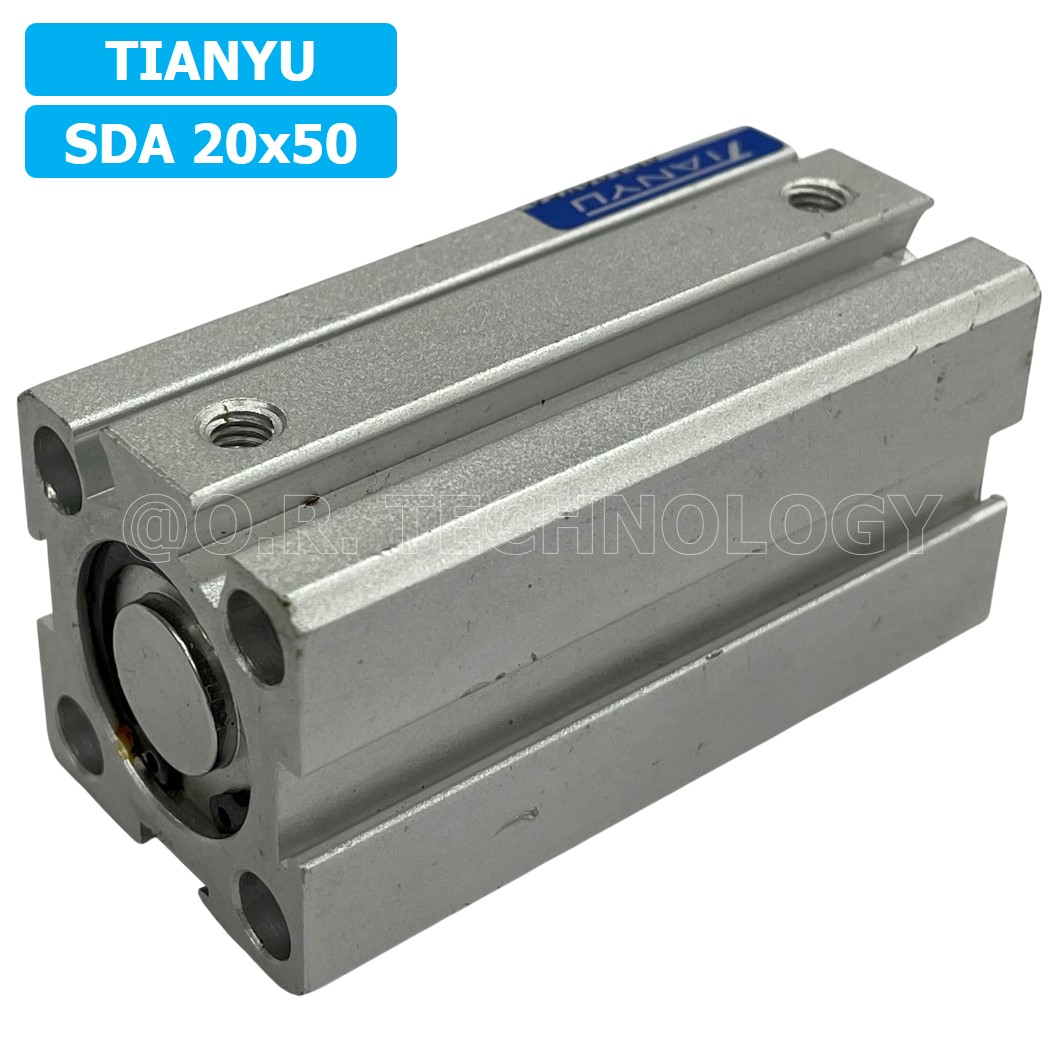 SDA20 กระบอกลมคอมแพค กระบอกลม รุ่นคอมแพค Compact Air Cylinder SDA Series แบบคอมแพค (Bore20 x Stroke10-70) SDA-20