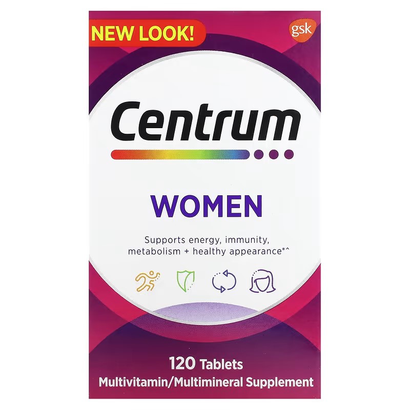 Centrum Women Multivitamin Supplement 120 Tablet วิตามินรวมสำหรับผู้หญิง จากอเมริกาค่ะ