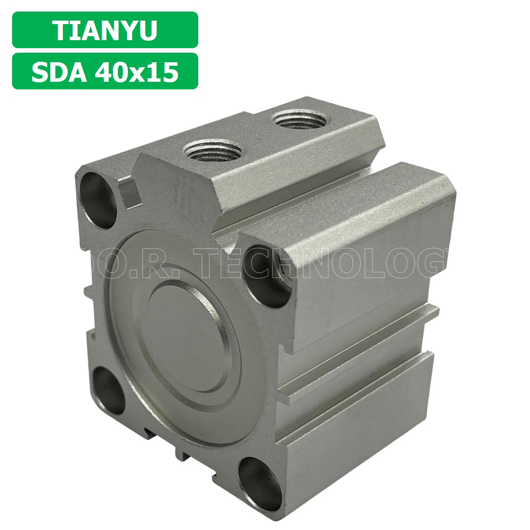 (1ชิ้น) SDA 40x15 กระบอกลมคอมแพค กระบอกลม รุ่นคอมแพค Compact Air Cylinder SDA Series แบบคอมแพค
