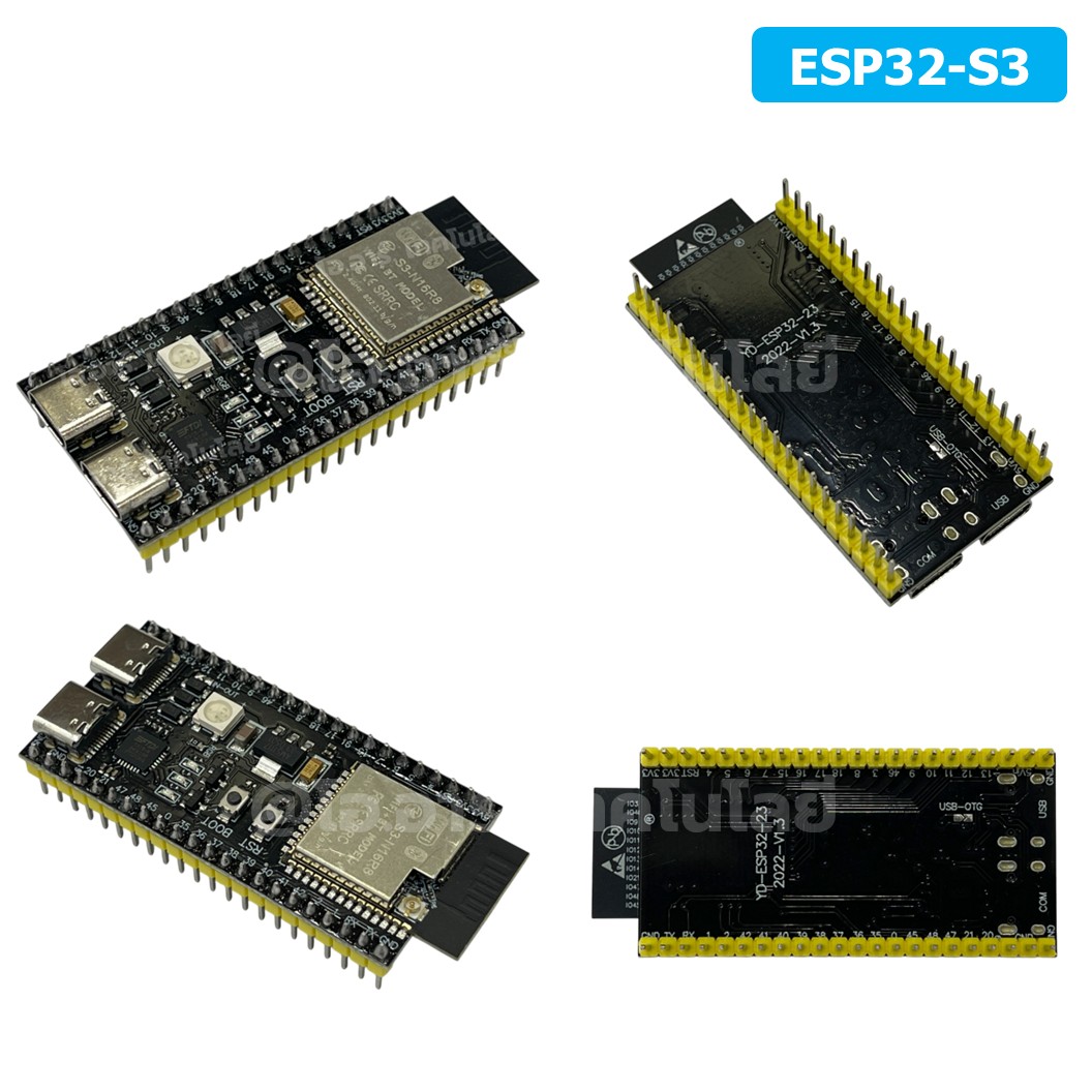 CB302 บอร์ด ESP32-S3 N16R8 แบบบัดกรีขา มีช่องเสียบเสาอากาศ ESP32-S3-DevKitC-1 WROOM-1-N16R8 ESP-32-S3 Soldering