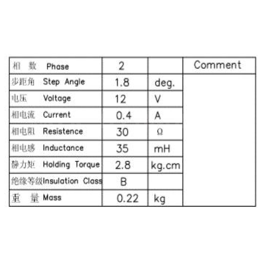 (1ชิ้น) JA005 สเต็ปเปอร์มอเตอร์ Stepper Motor JK42HS34-0404 NEMA17 (Round Shaft 1.8°) สเต็ปปิ้งมอเตอร์ Stepping Motor