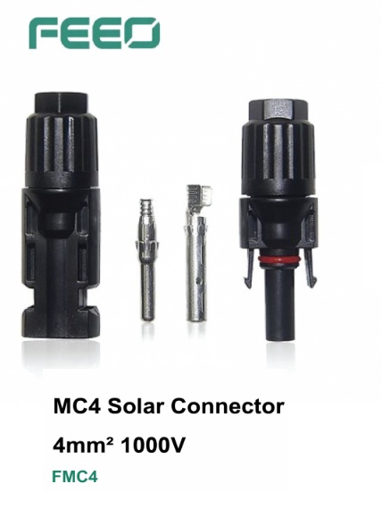 MC4 Solar Cable Connector 4mm² 1000V (FMC4) ขั้วต่อสายไฟสำหรับงานโซลาร์เซลล์ เชื่อมต่อระหว่างสายไฟกับสายไฟ