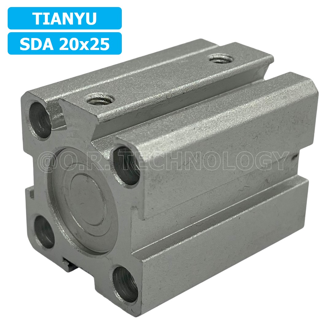 (1ชิ้น) SDA 20x25 กระบอกลมคอมแพค กระบอกลม รุ่นคอมแพค Compact Air Cylinder SDA Series แบบคอมแพค
