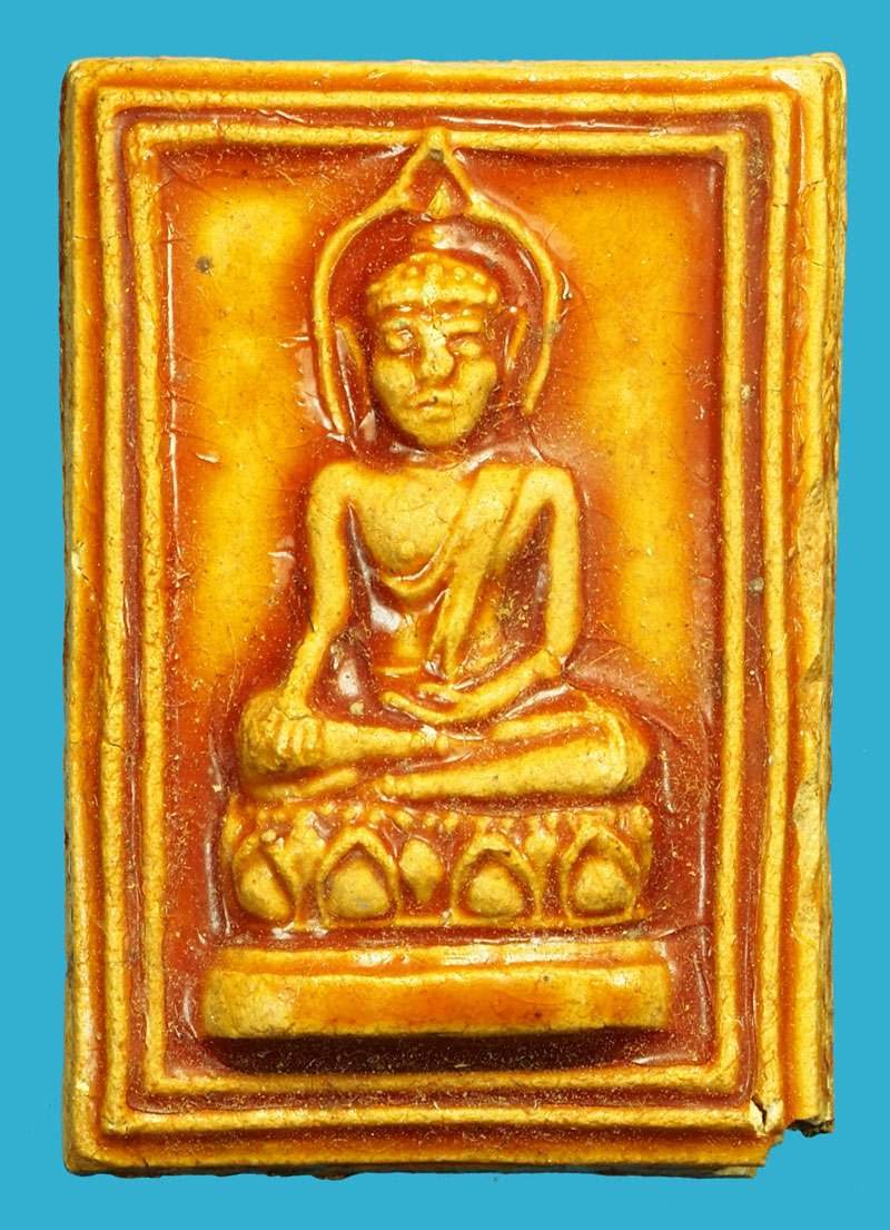 ขายแล้ว*35820 พระผงเคลือบเเล็ก พอมีอายุ ไม่ทราบที่และปีสร้าง 9