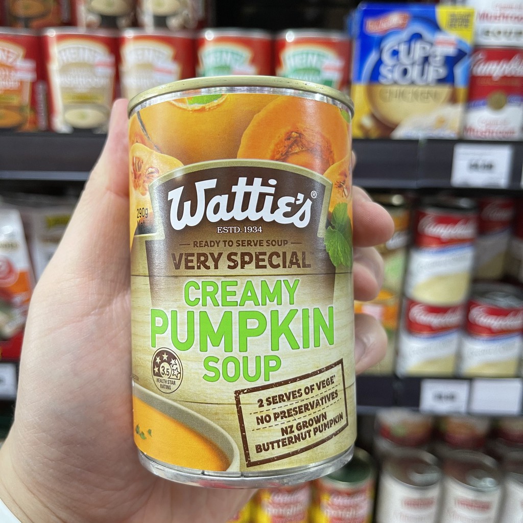วัตตี้ส์ ซุปฟักทองเข้มข้น 290 กรัม. Wattie's Creamy Pumpkin Soup 290 g.