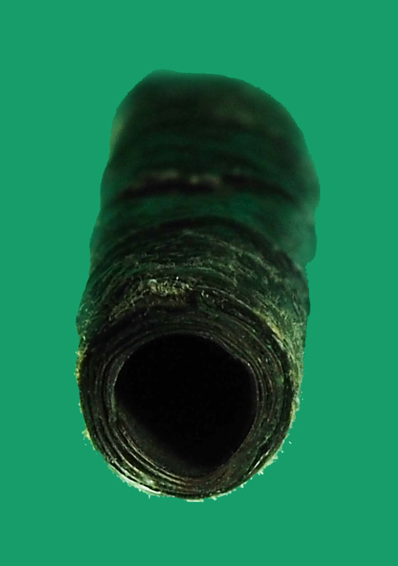 *35037 ตะกรุดสาริกา ลงรักถักเชือก หลวงพ่อทบ วัดชนแดน เพชรบูรณ์ ขนาด ความยาว 2.5 นิ้ว 12