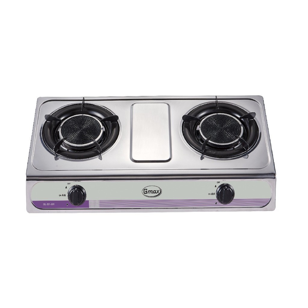 GMAX เตากล่องคู่ สแตนเลสทั้งตัว หัวอินฟราเรด รุ่น GL-201-351