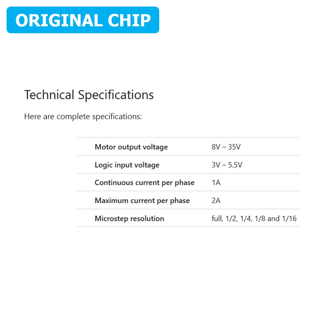 (1ชิ้น) 3A004 Original Chip A4988 ไดร์ฟสเต็ปเปอร์มอเตอร์ Stepper Motor Driver (with Heat sink 1.5A)