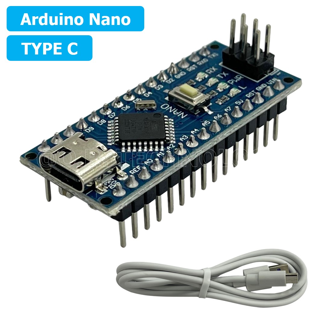 (1ชิ้น) AH034 บอร์ดอาร์ดูโน่ Nano V3.0 Type C CH340 Chip Board Atmega328 พร้อมสาย USB (Arduino Nano V3.0 CH340 Chip Board Atmega328 with cable)
