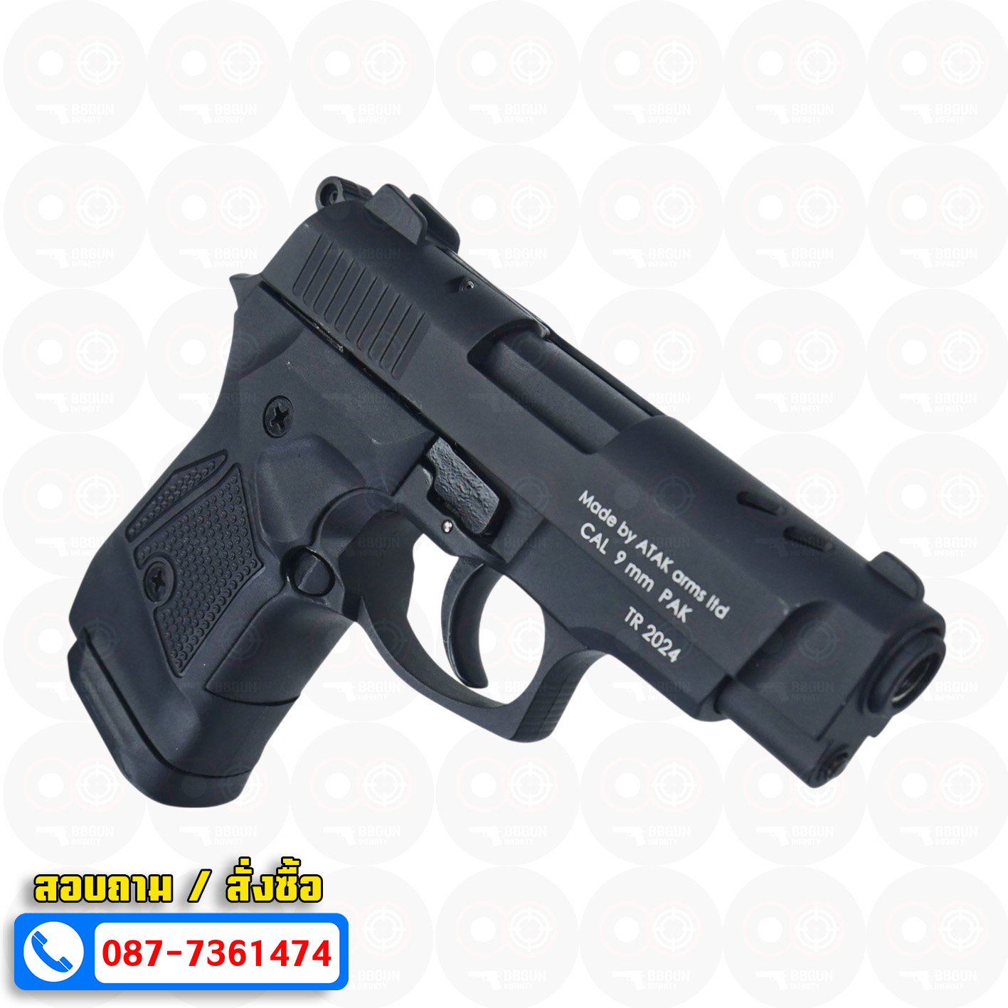 Blank GUN Zoraki 2914 - TD สีดำ แบลงค์กัน Semi Auto (แถมกล่องปืน)