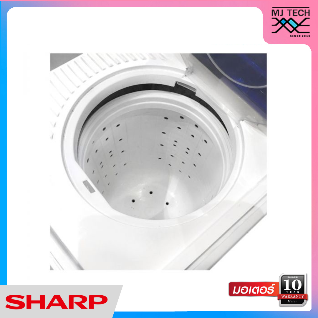 SHARP เครื่องซักผ้า 2 ถัง ขนาด 10 กก.รุ่น ES-TW100BL