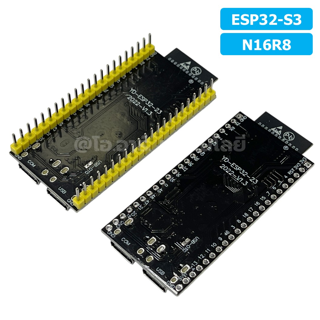 CB302 บอร์ด ESP32-S3 N16R8 แบบบัดกรีขา มีช่องเสียบเสาอากาศ ESP32-S3-DevKitC-1 WROOM-1-N16R8 ESP-32-S3 Soldering