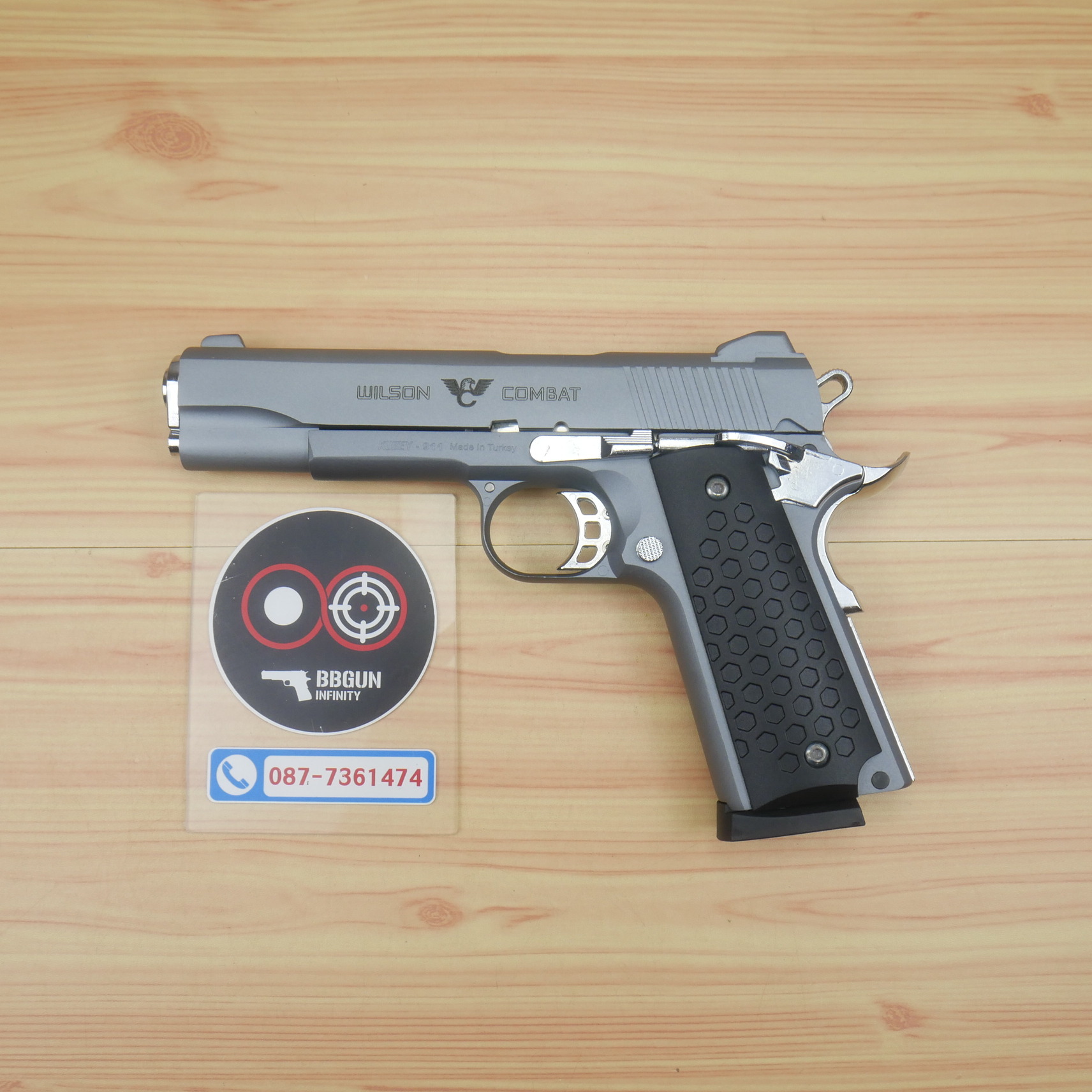 แบลงค์กัน KUZEY M1911 Wilson Combat สีสโมค ลำกล้อง 5 นิ้ว blank gun ด้าม SX