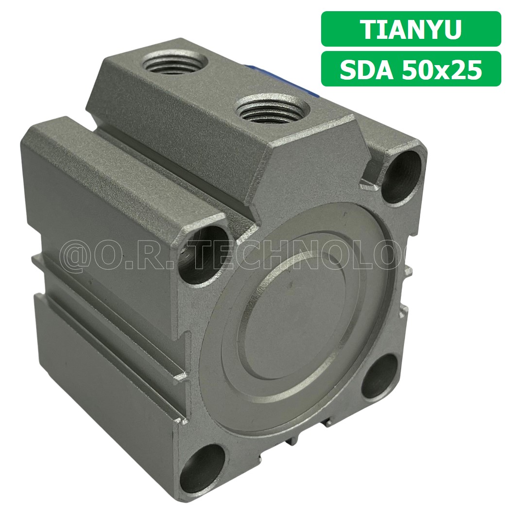 (1ชิ้น) SDA 50x25 กระบอกลมคอมแพค กระบอกลม รุ่นคอมแพค Compact Air Cylinder SDA Series แบบคอมแพค