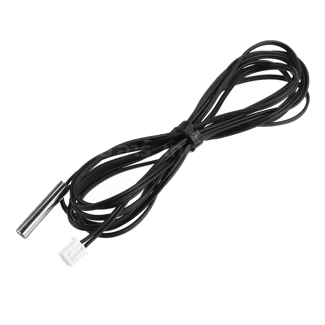 NTC 3950 10k เซนเซอร์วัดอุณหภูมิกันน้ำ แบบ 2สาย (-20 to 105°C) NTC Thermistor Temperature Sensor Waterproof Probe Cable 5*25.5mm 1% accuracy