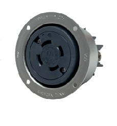 AMERICAN DENKI 4626 3-Pole 4-Wire Grounding 60A 250V Flanged Receptacle
